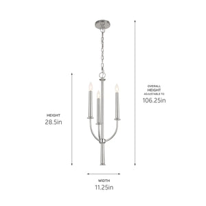 Florence Mini Chandelier 3Lt