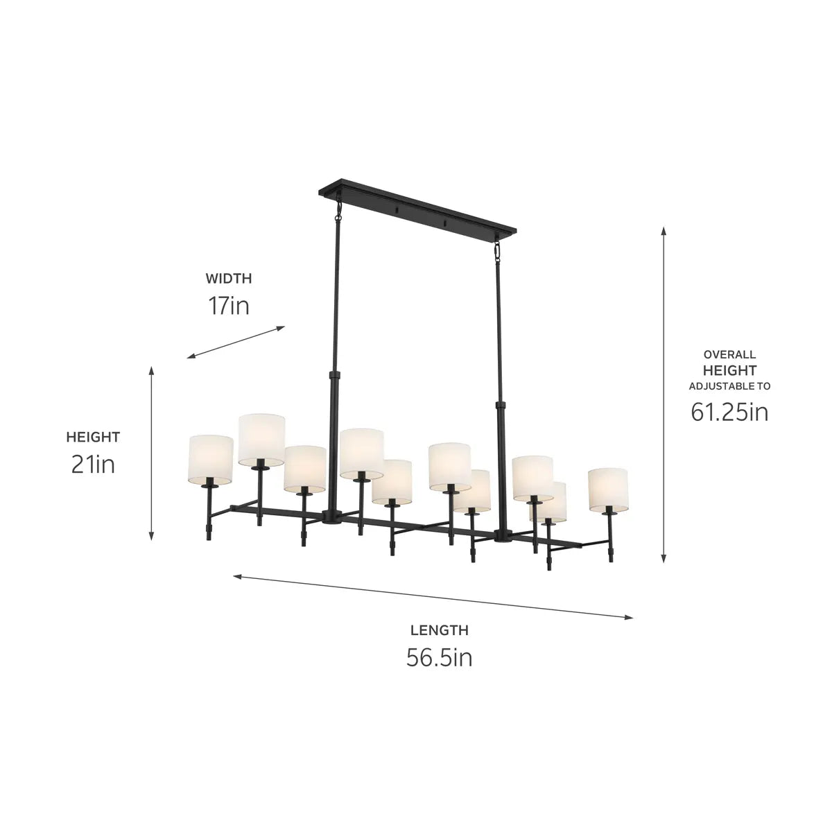 Ali Linear Chandelier 10Lt