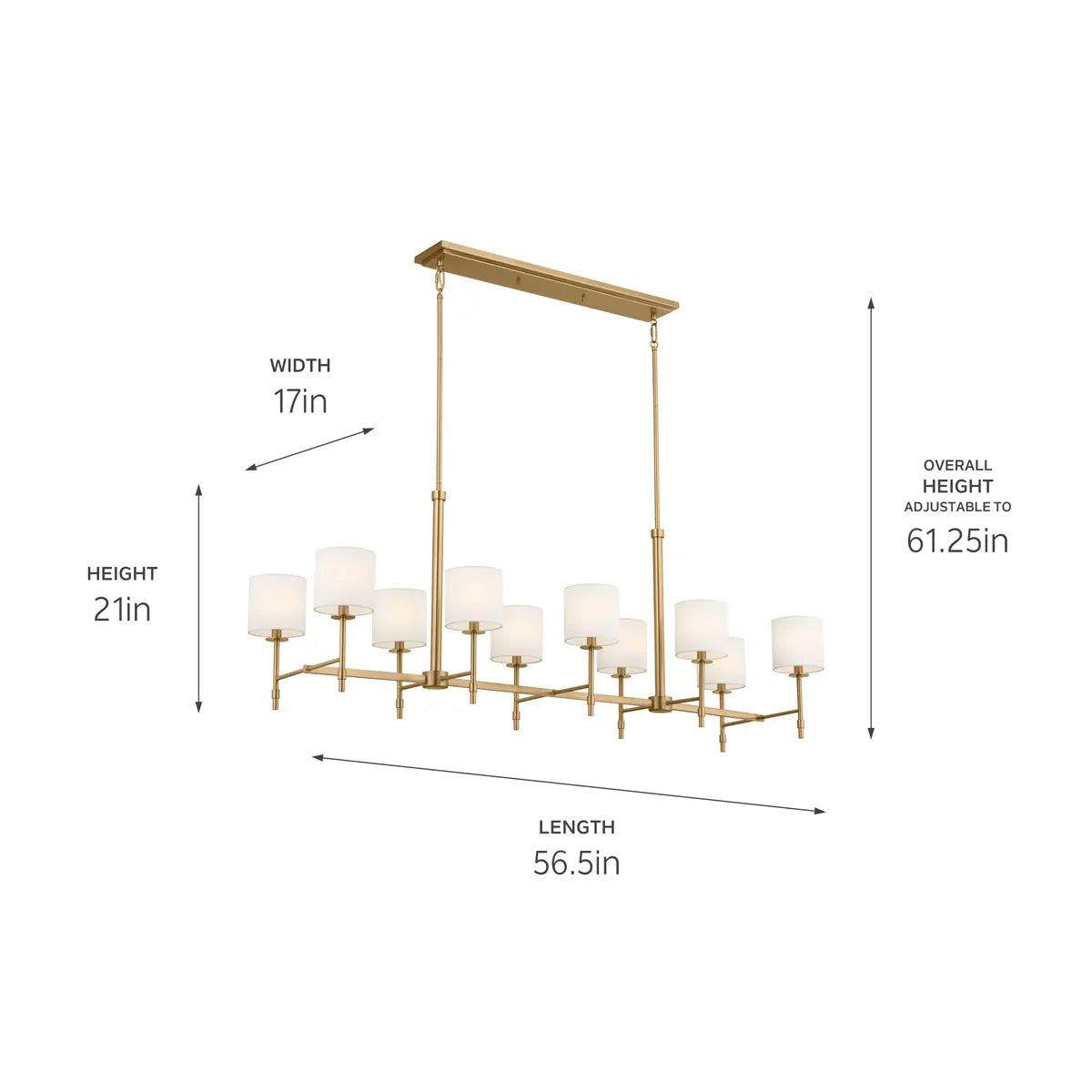 Ali Linear Chandelier 10Lt