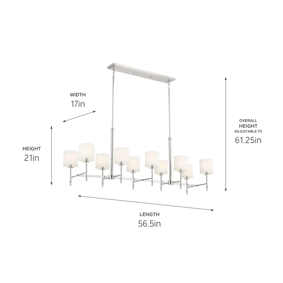 Ali Linear Chandelier 10Lt