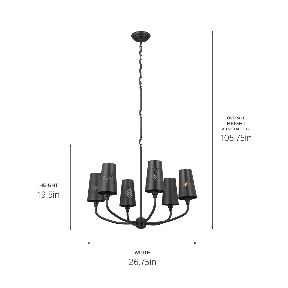 Adeena Chandelier 6Lt