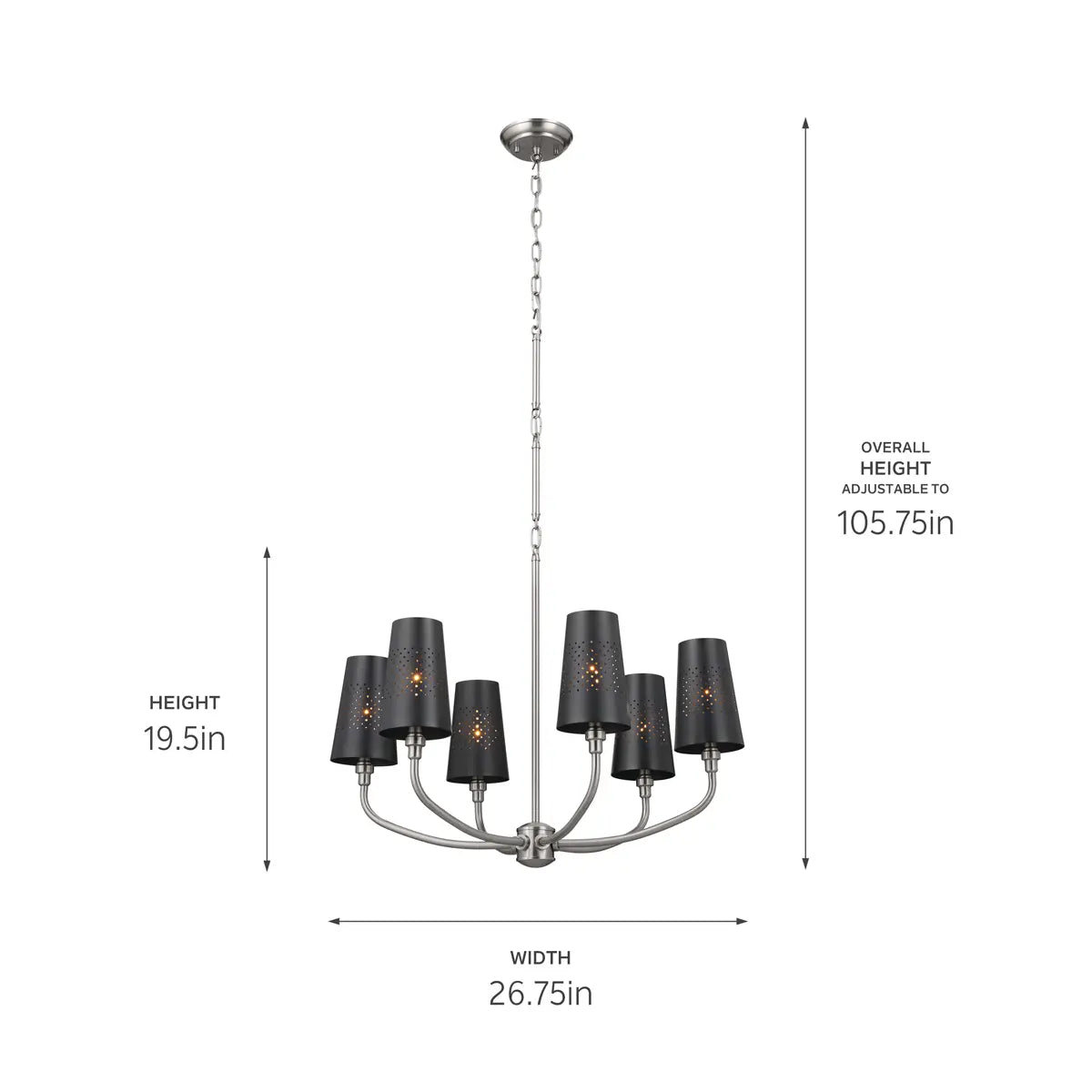 Adeena Chandelier 6Lt