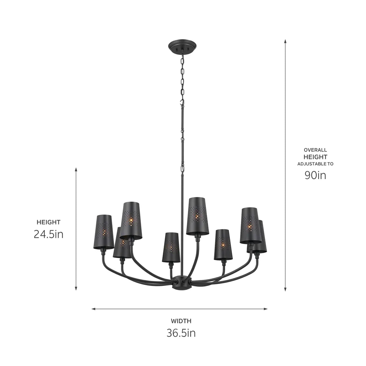 Adeena Chandelier 8Lt