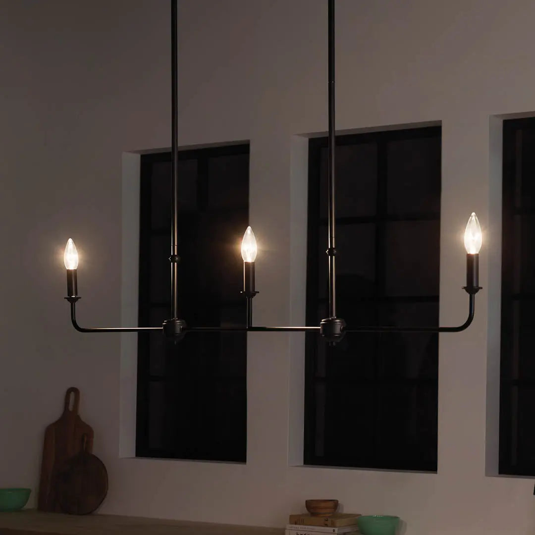 Pallas Linear Chandelier 3Lt