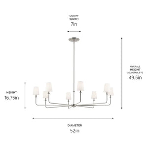 Pallas Chandelier 8Lt