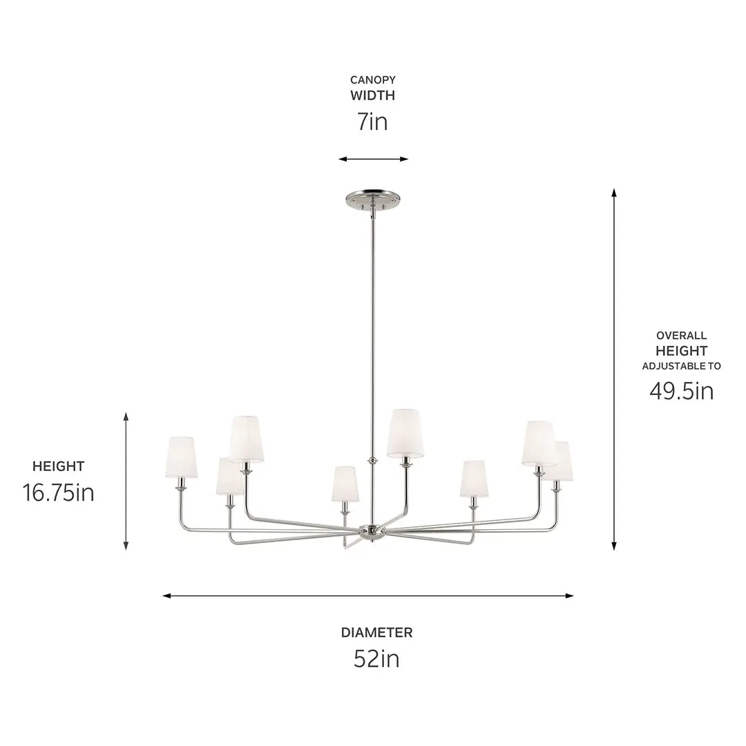 Pallas Chandelier 8Lt