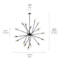 Armstrong Chandelier 16Lt