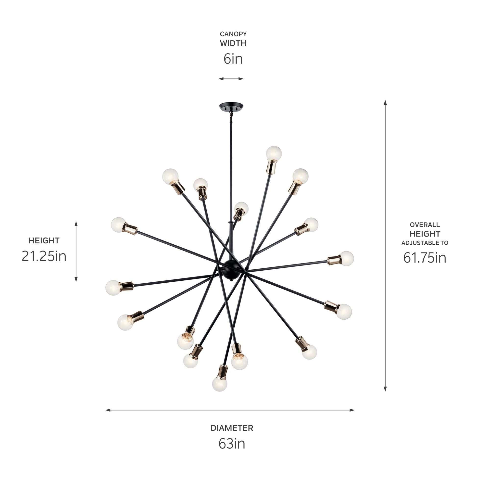 Armstrong Chandelier 16Lt