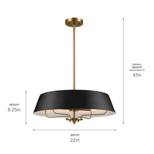 Luella Pendant/Semi Flush 4Lt