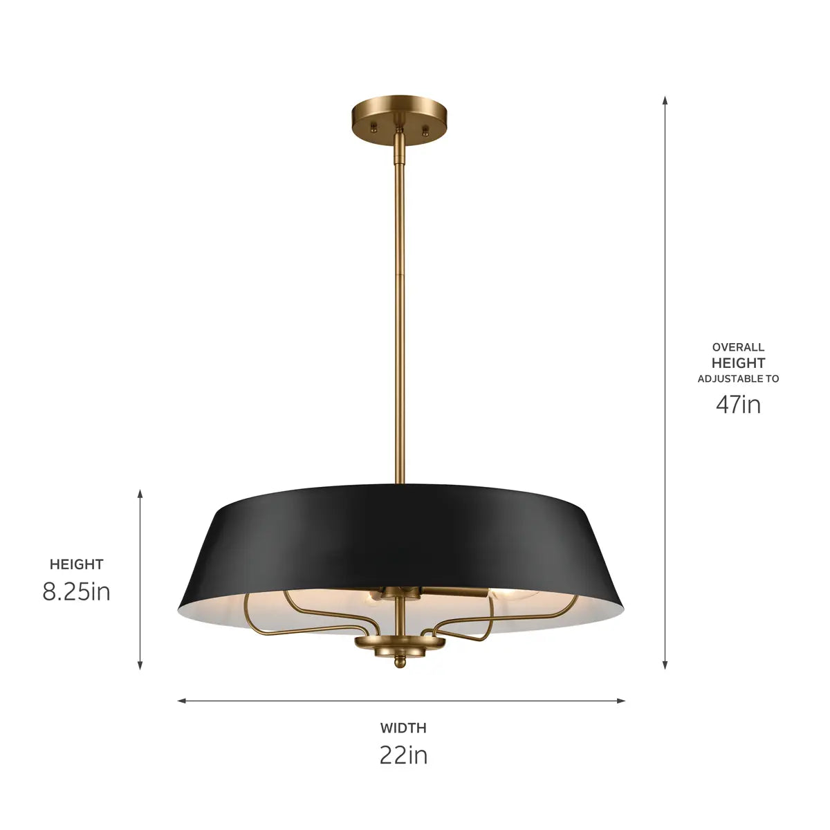 Luella Pendant/Semi Flush 4Lt