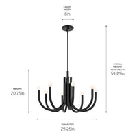 Odensa Chandelier 8Lt