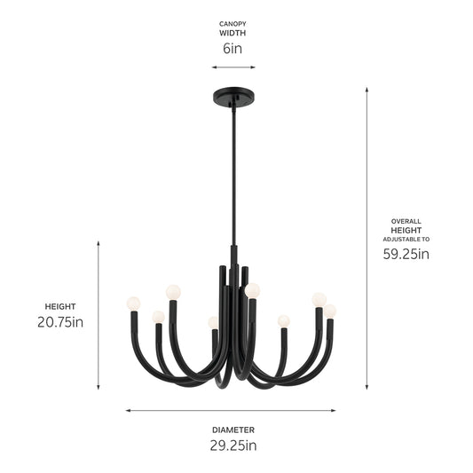 Odensa Chandelier 8Lt