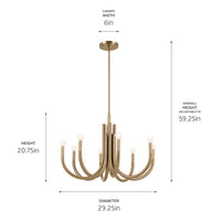 Odensa Chandelier 8Lt