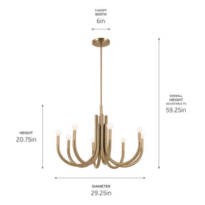 Odensa Chandelier 8Lt