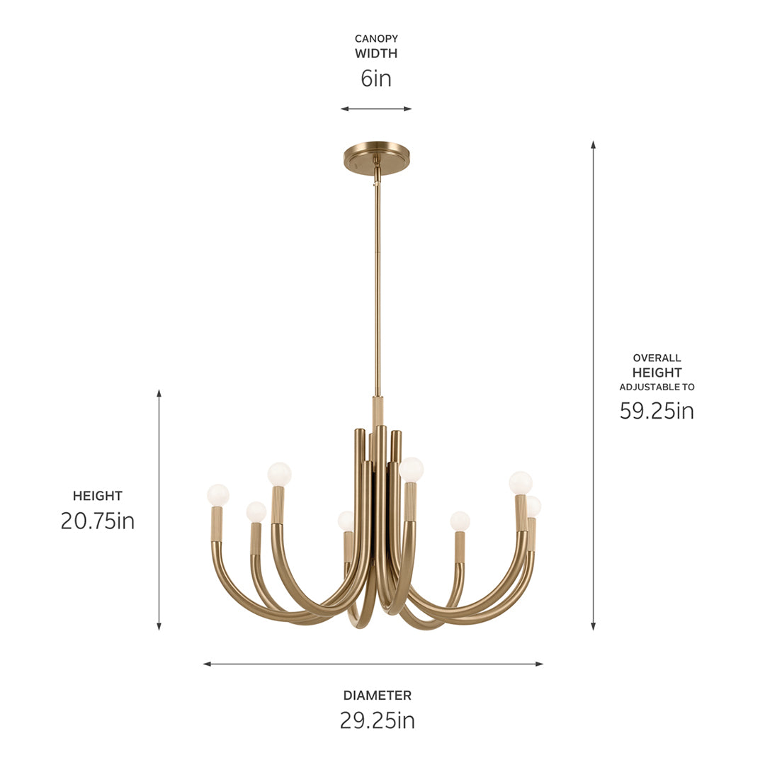 Odensa Chandelier 8Lt