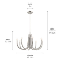 Odensa Chandelier 8Lt