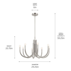 Odensa Chandelier 8Lt