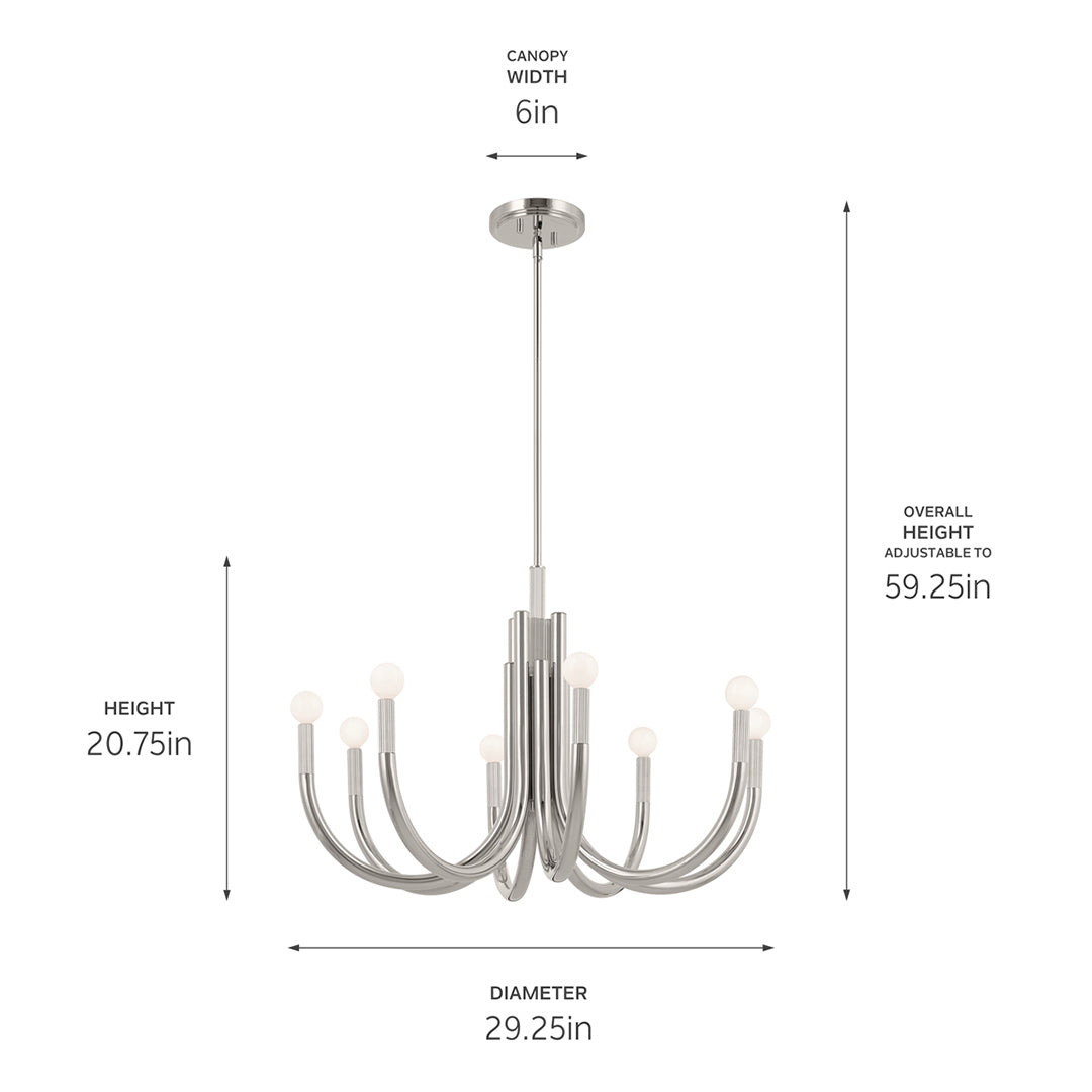 Odensa Chandelier 8Lt