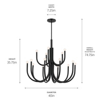 Odensa Chandelier 15Lt