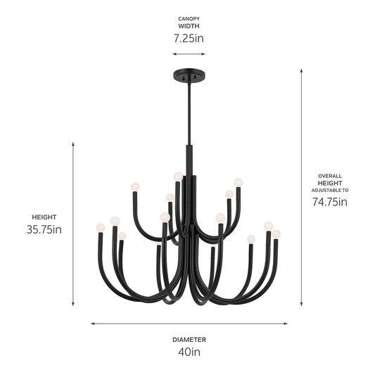 Odensa Chandelier 15Lt