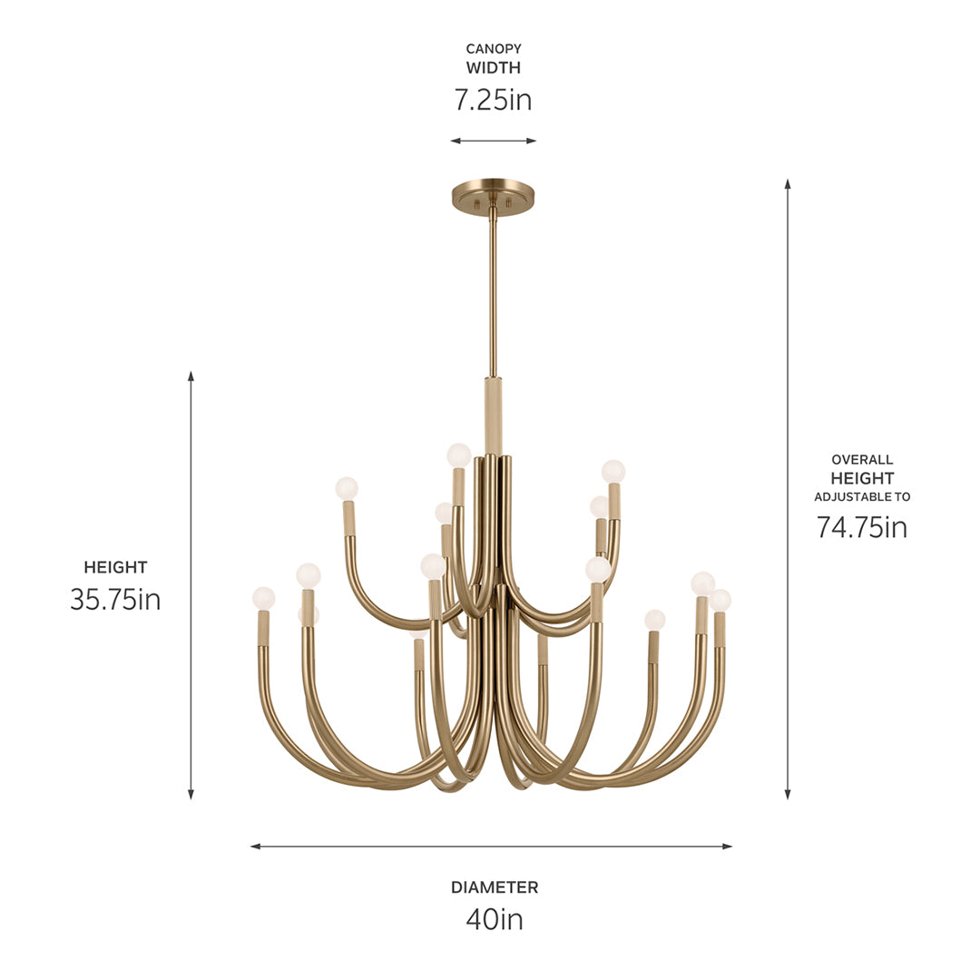 Odensa Chandelier 15Lt