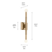Odensa Wall Sconce 2Lt
