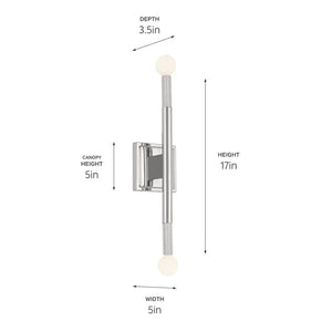 Odensa Wall Sconce 2Lt