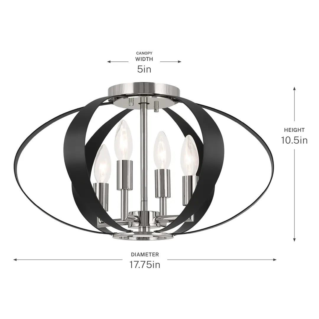 Cecil Flush Mount 4Lt
