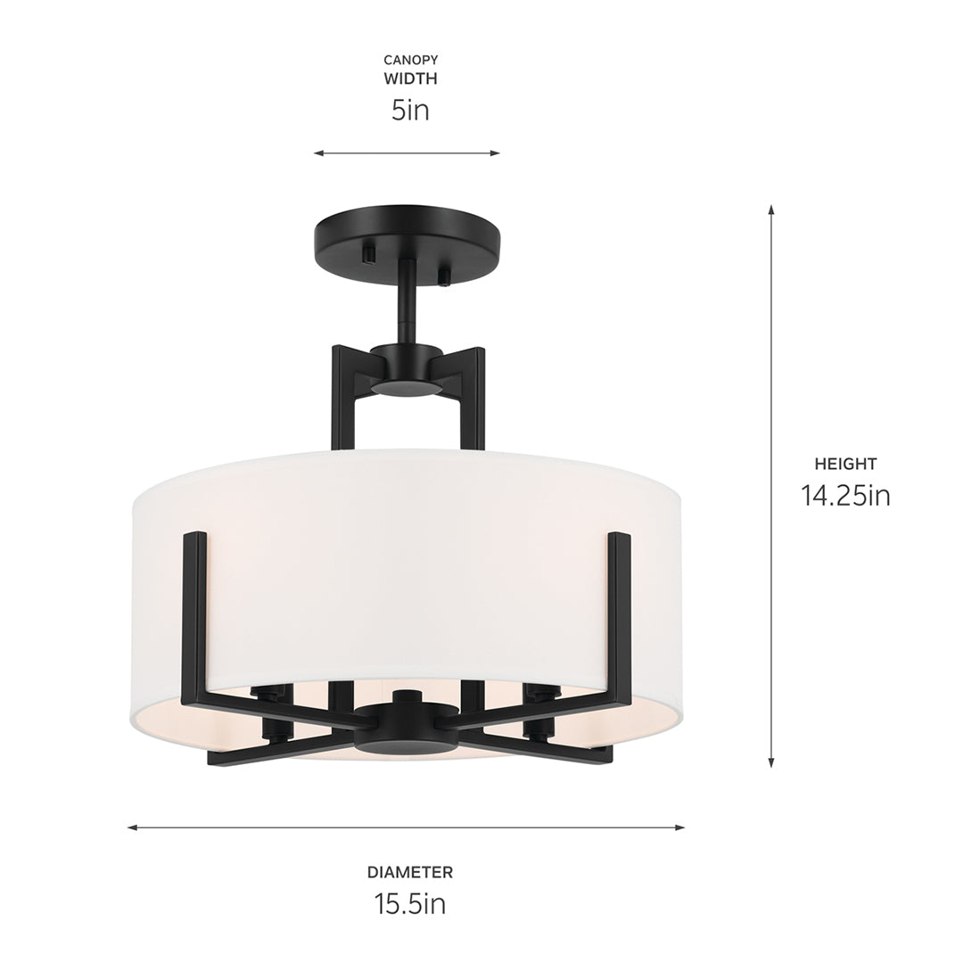Malen Pendant/Semi Flush 4Lt