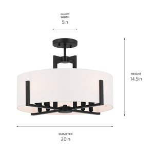 Malen Pendant/Semi Flush 8Lt