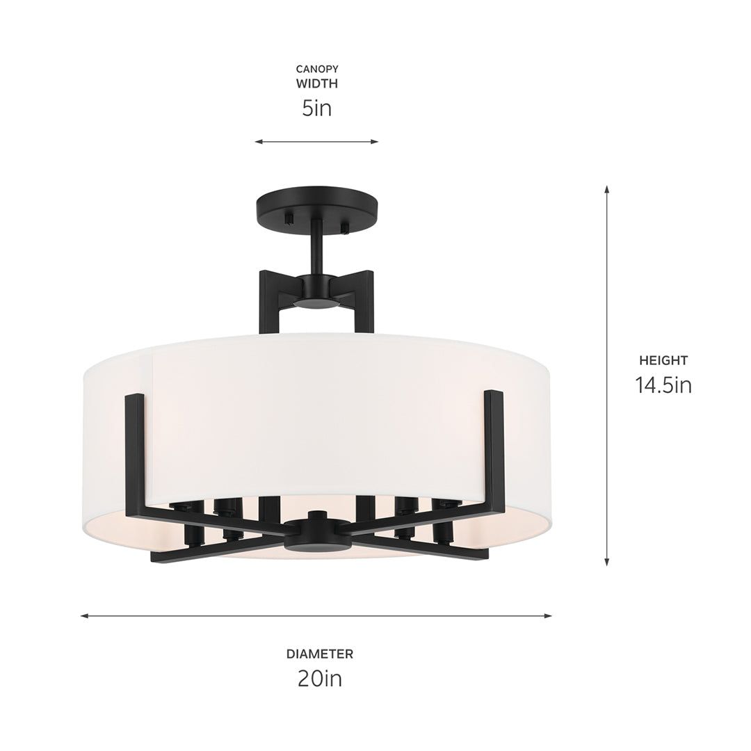 Malen Pendant/Semi Flush 8Lt