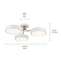 Sago Semi Flush 3Lt LED