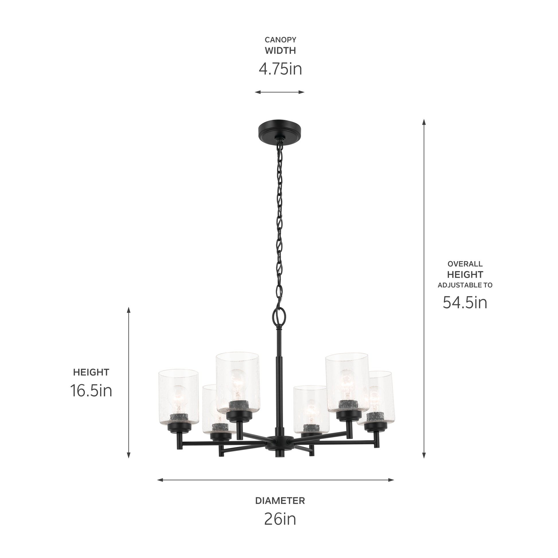 Winslow Chandelier 6Lt