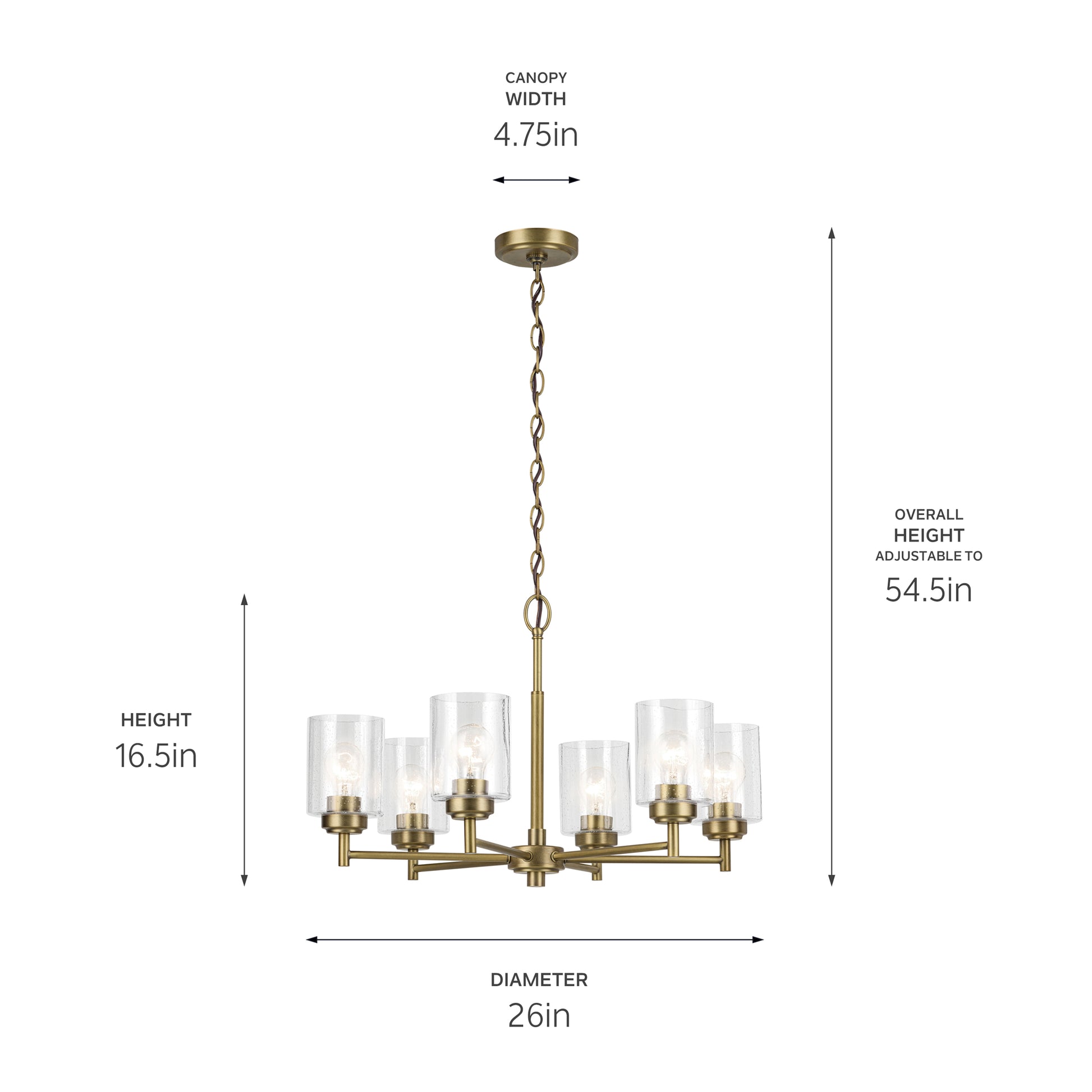 Winslow Chandelier 6Lt