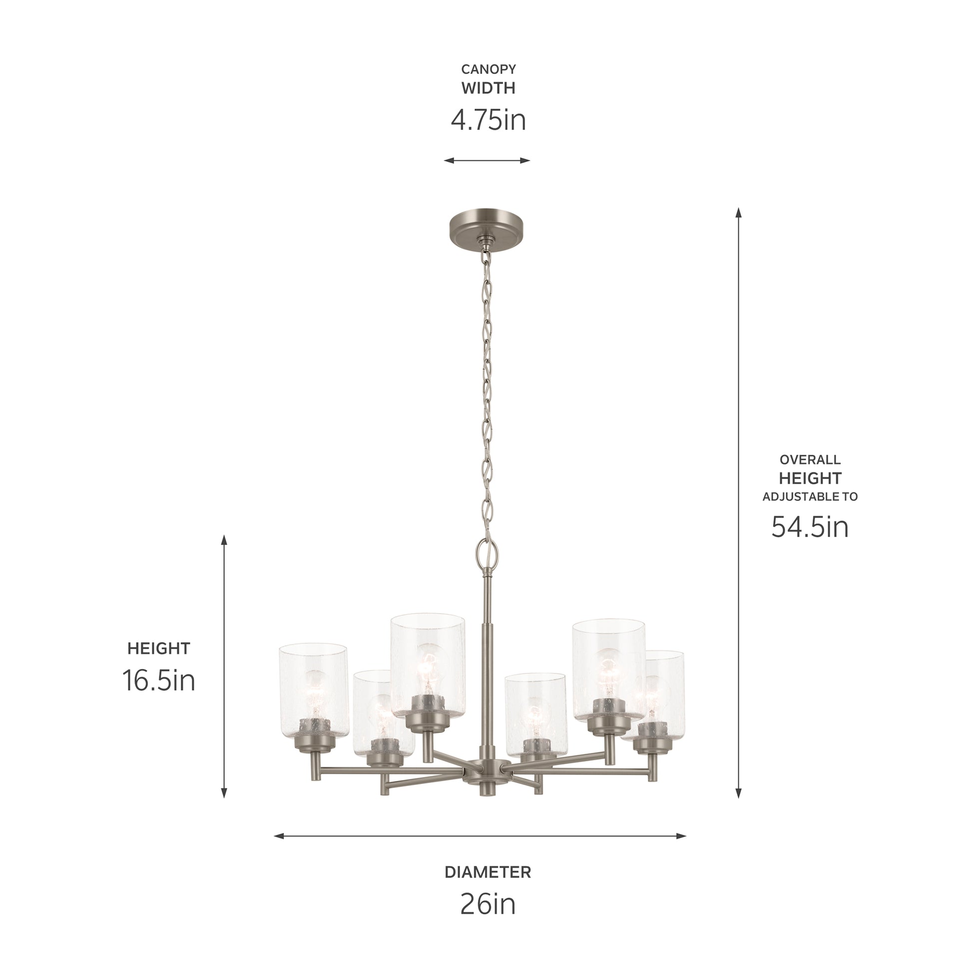 Winslow Chandelier 6Lt