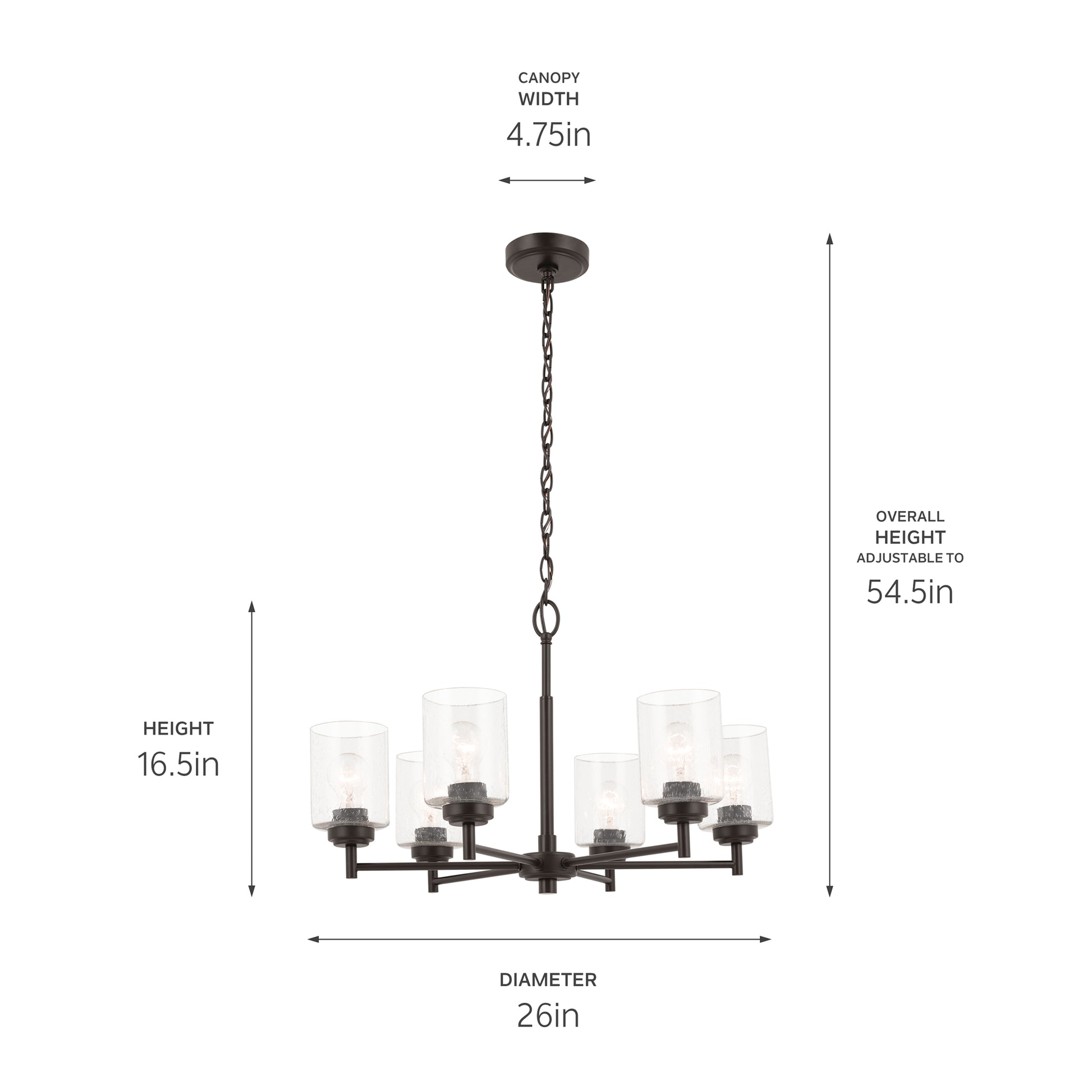 Winslow Chandelier 6Lt