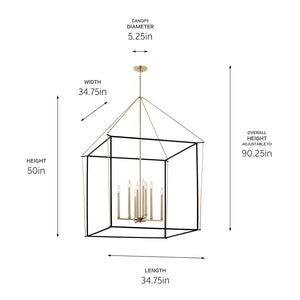 Eisley Foyer Pendant 8Lt