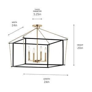 Eisley Semi Flush Mount 4Lt