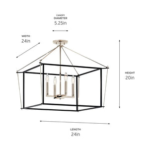 Eisley Semi Flush Mount 4Lt