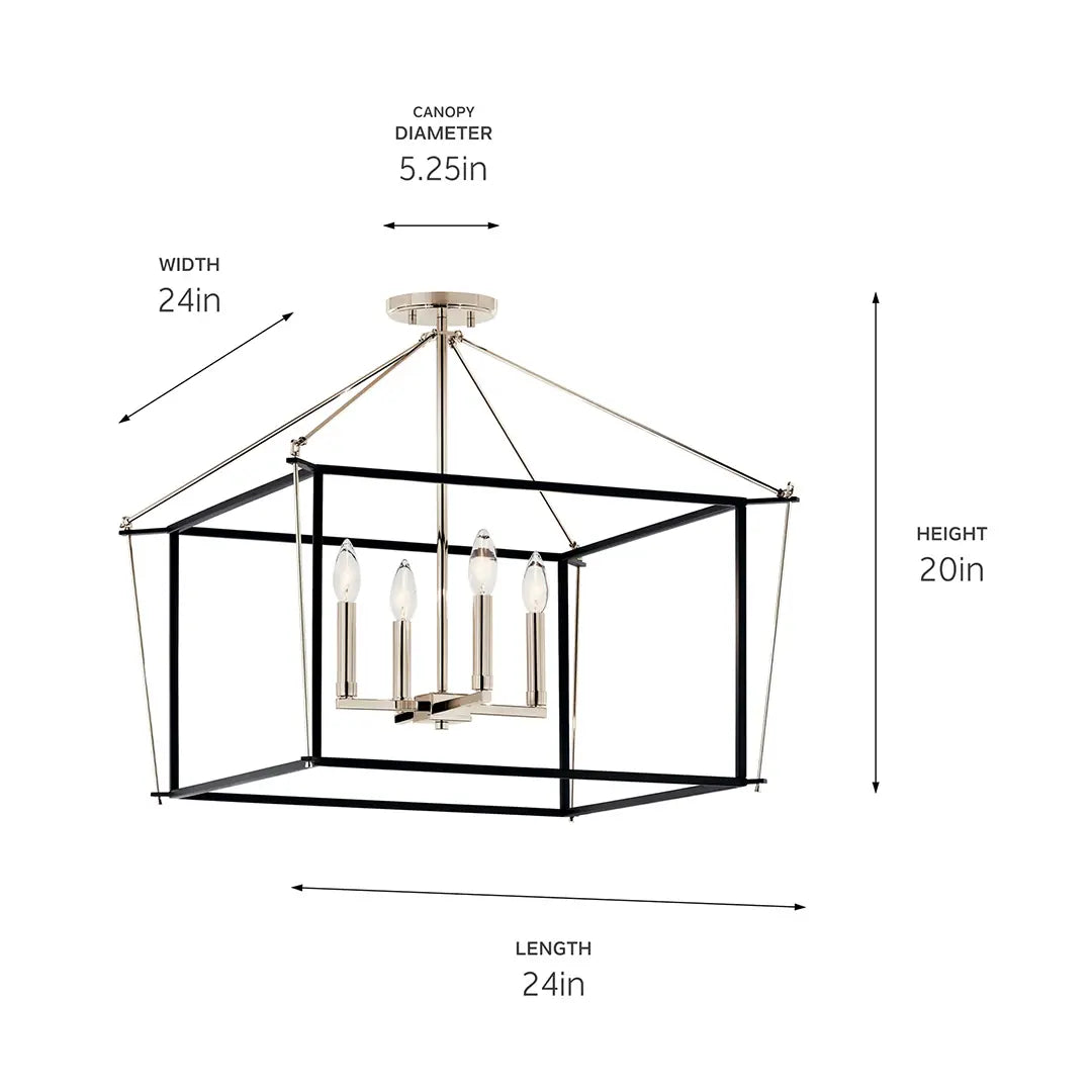 Eisley Semi Flush Mount 4Lt