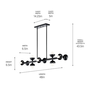 Palta Linear Chandelier 10Lt