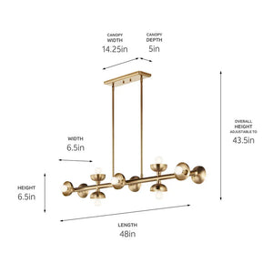 Palta Linear Chandelier 10Lt