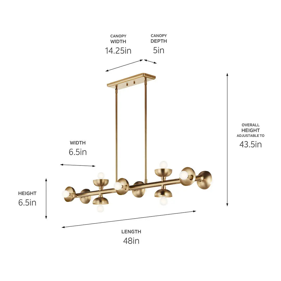 Palta Linear Chandelier 10Lt
