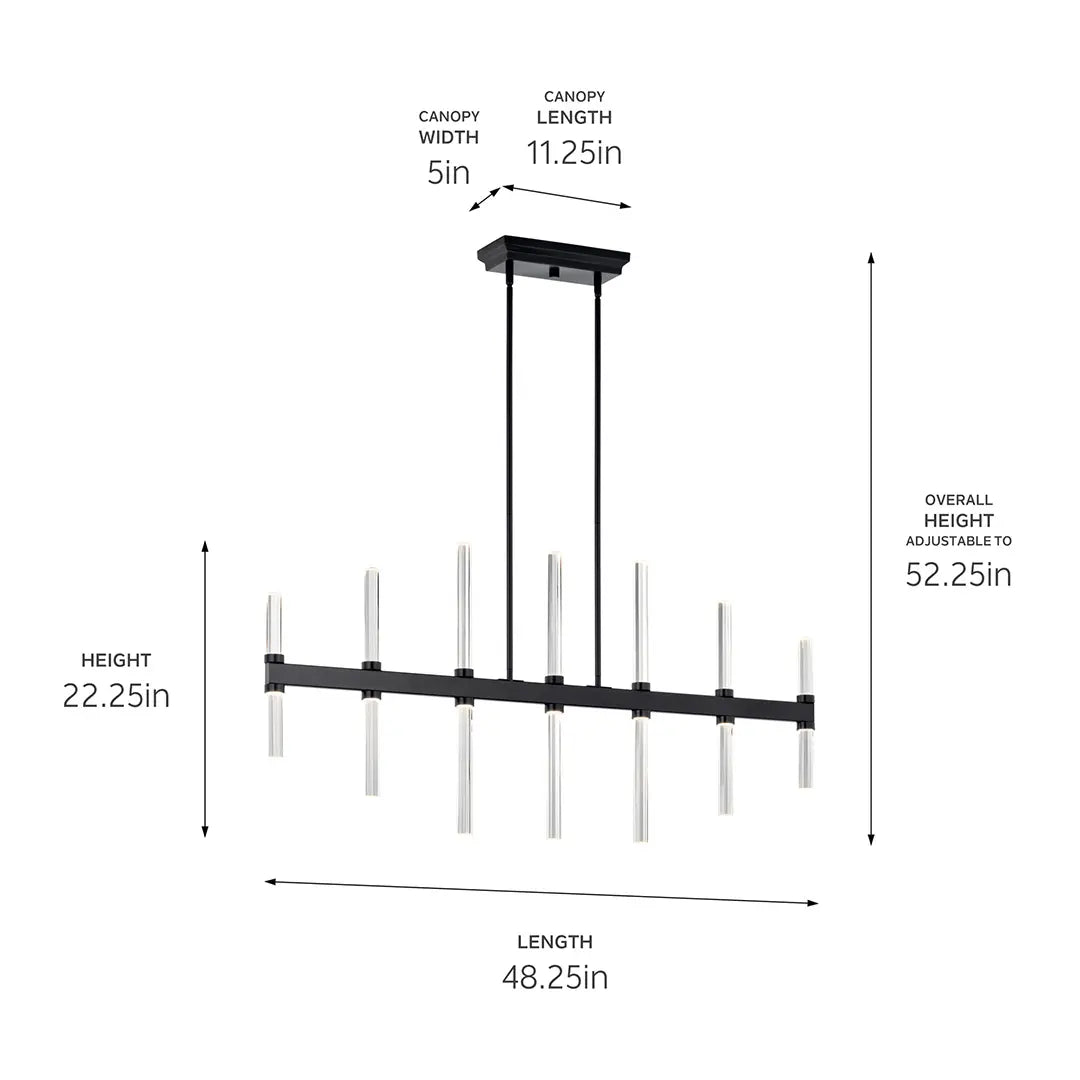 Sycara Linear Chandelier 14Lt