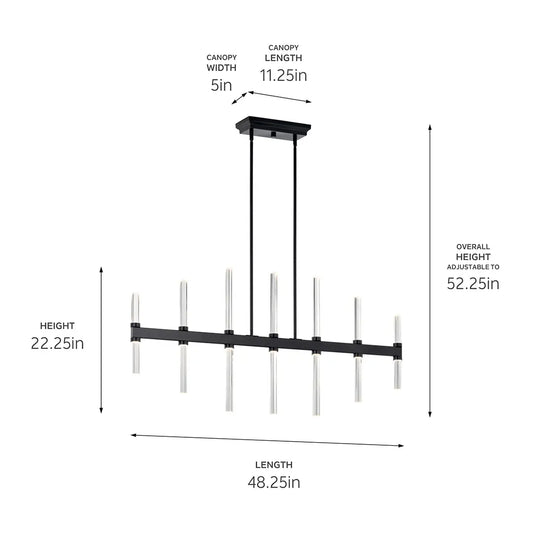 Sycara Linear Chandelier 14Lt