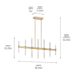 Sycara Linear Chandelier 14Lt