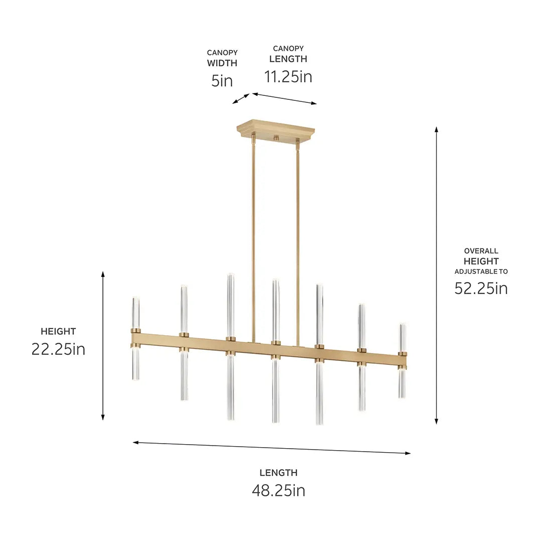 Sycara Linear Chandelier 14Lt