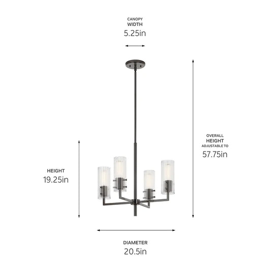 Velestino Chandelier 4Lt