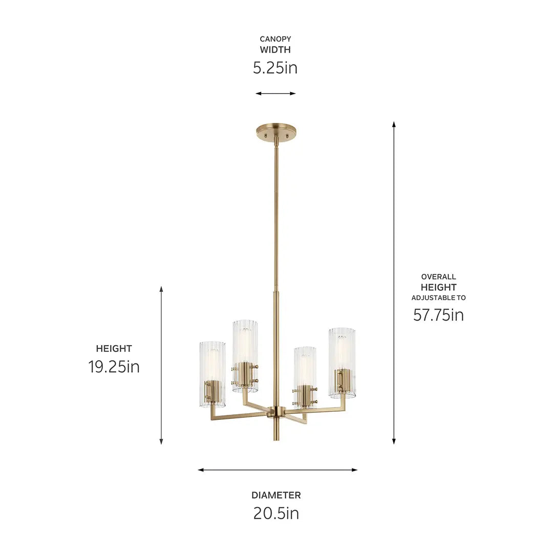 Velestino Chandelier 4Lt