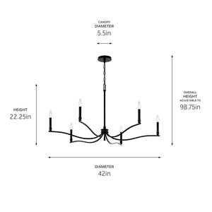 Malene Chandelier 6Lt